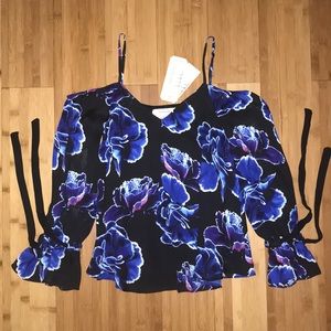 Artelier Nicole Miller Floral Silk Top